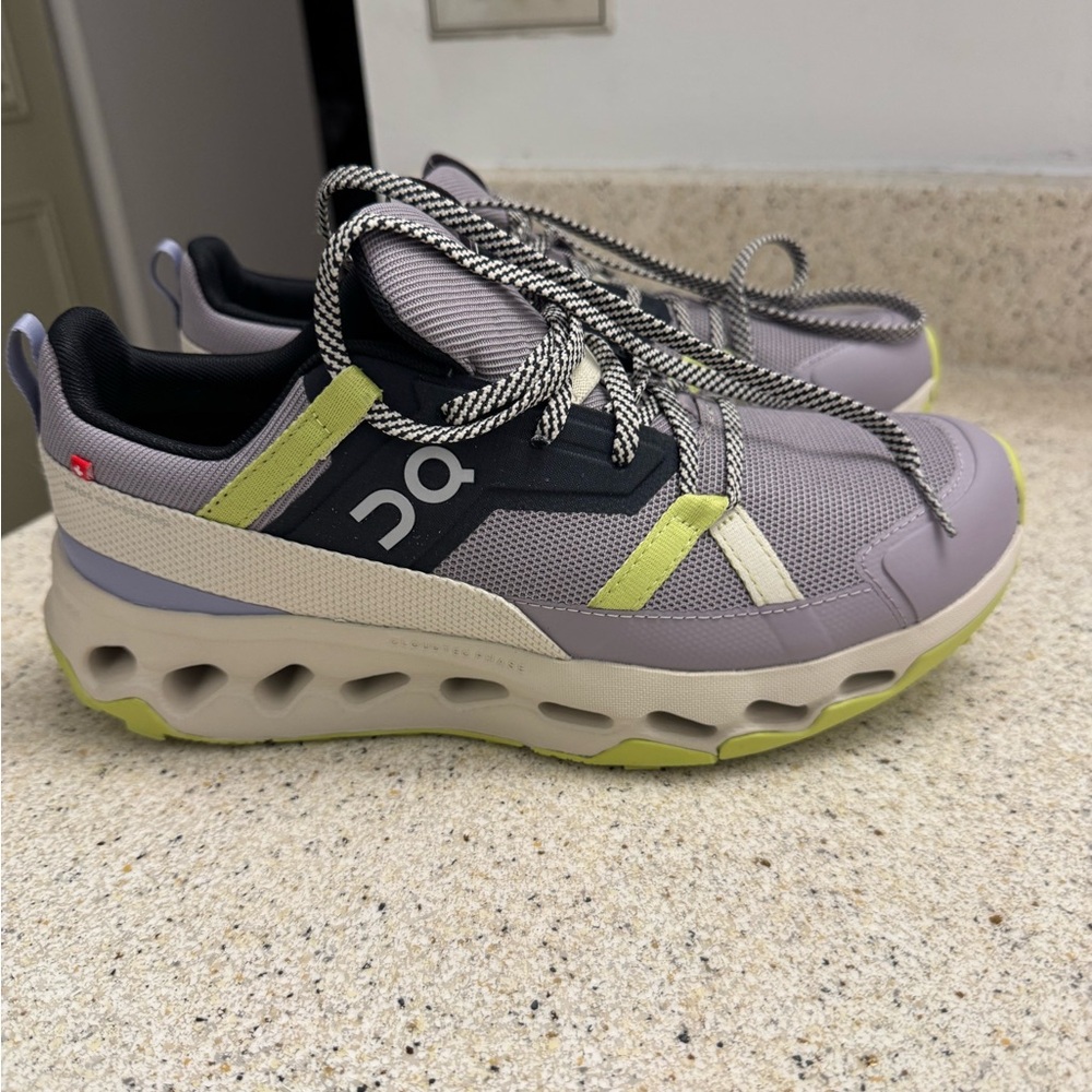 On Running Women's Gray and Lime Sneakers